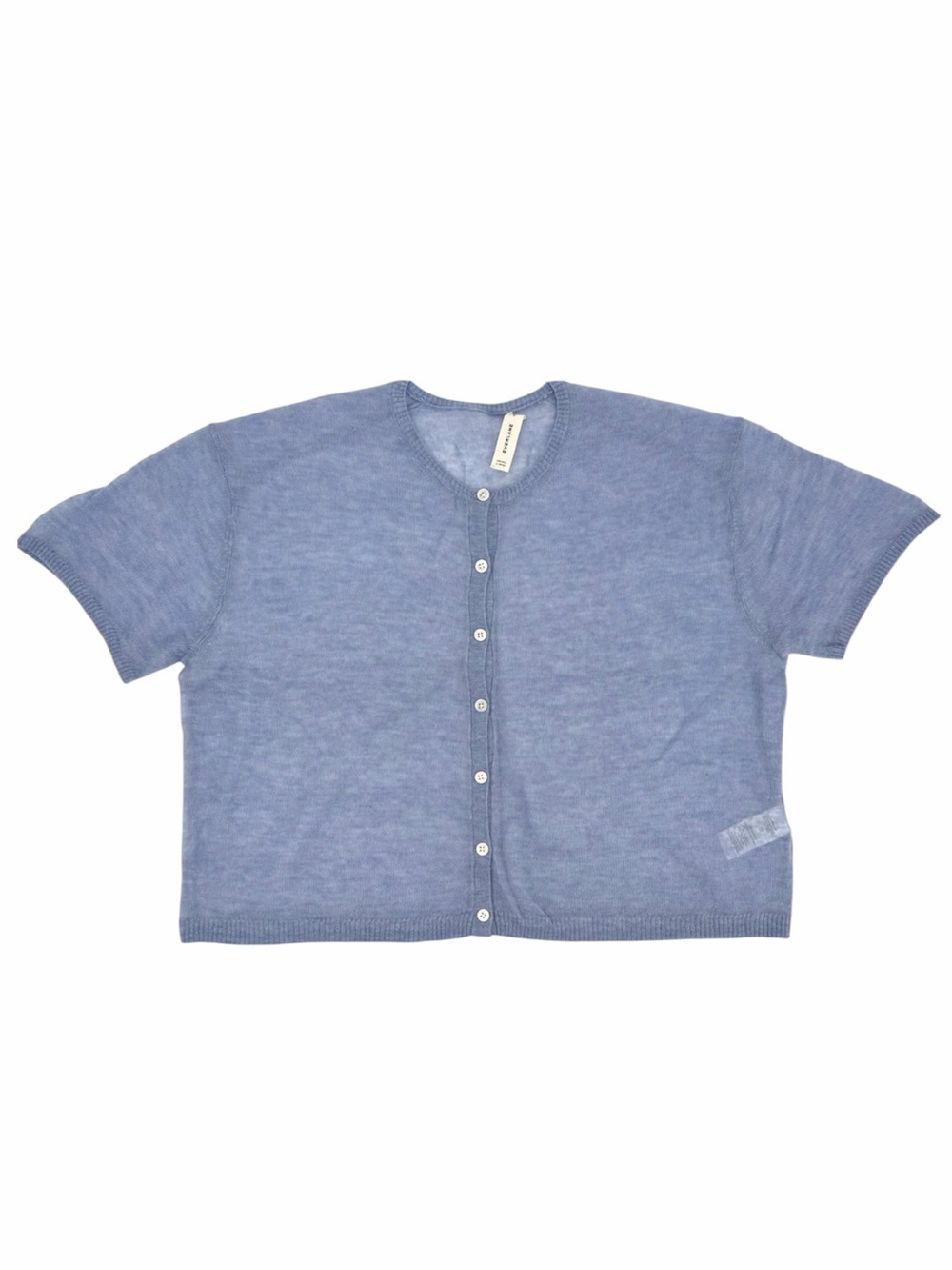 Everlane The Air Alpaca Short Sleeve Cardigan in blue Size XXL NWOT - Picture 2 of 7